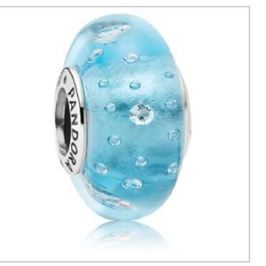 Authentic Retired Aqua Effervescence Murano Glass